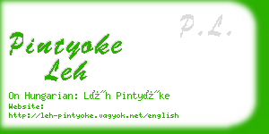 pintyoke leh business card
